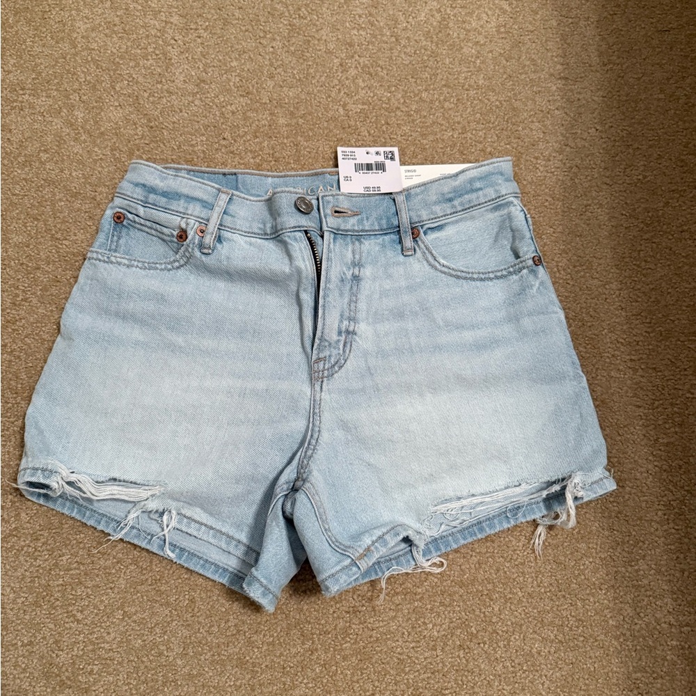 NWT AE Light Blue American Eagle Denim Women Shorts size 0